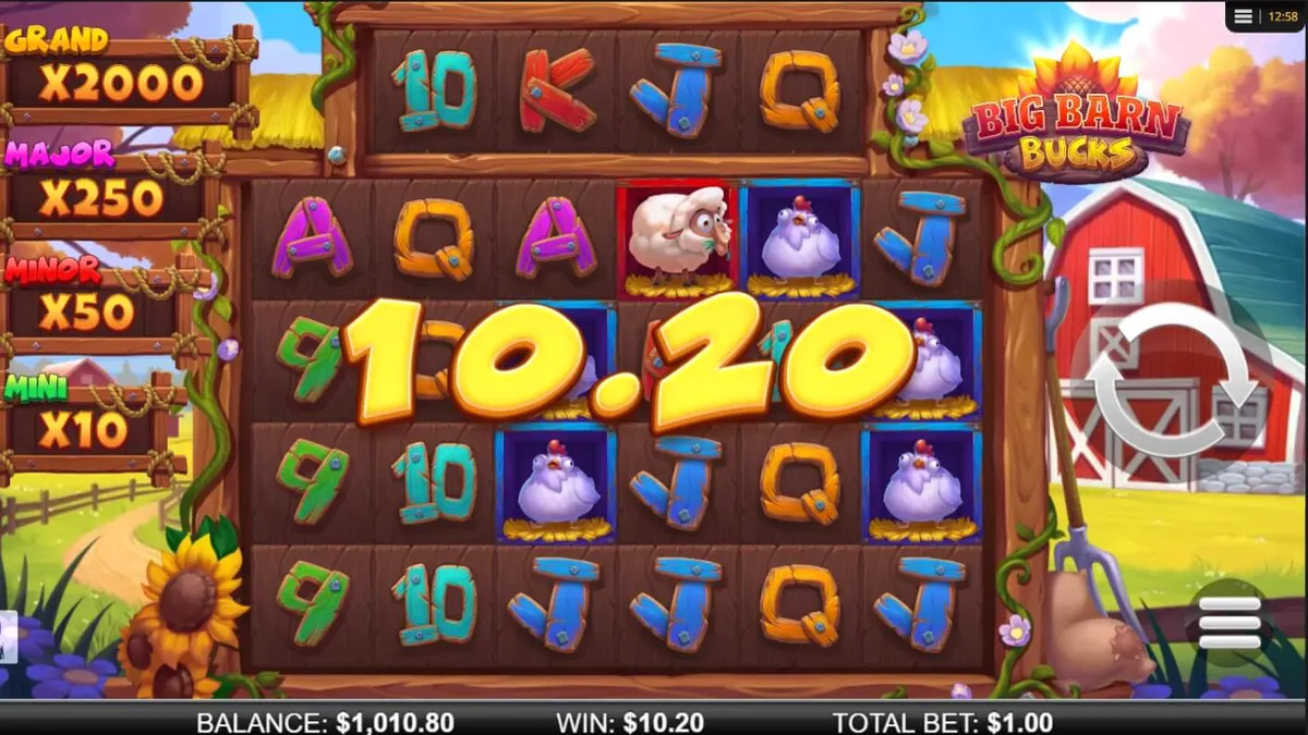Tinjauan slot Big Barn Bucks dari ReelPlay dengan tema peternakan dan hewan kartun