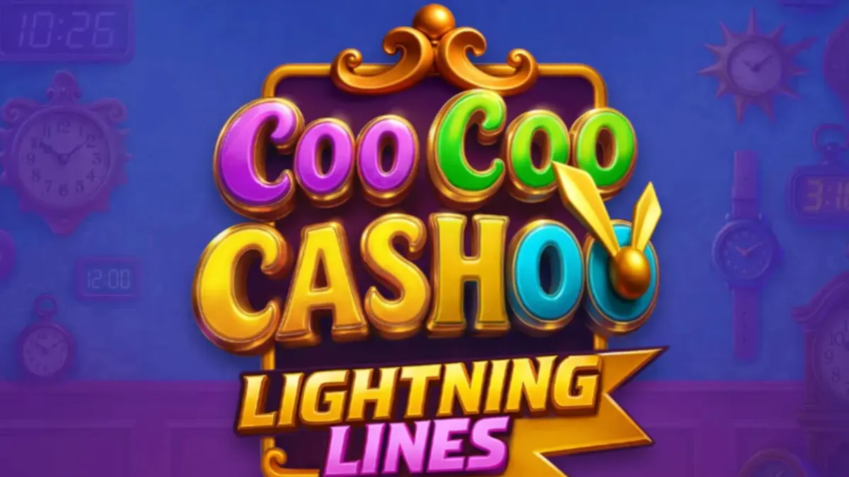 Tampilan visual slot Coo Coo Cashoo dengan tema bengkel jam yang eksentrik