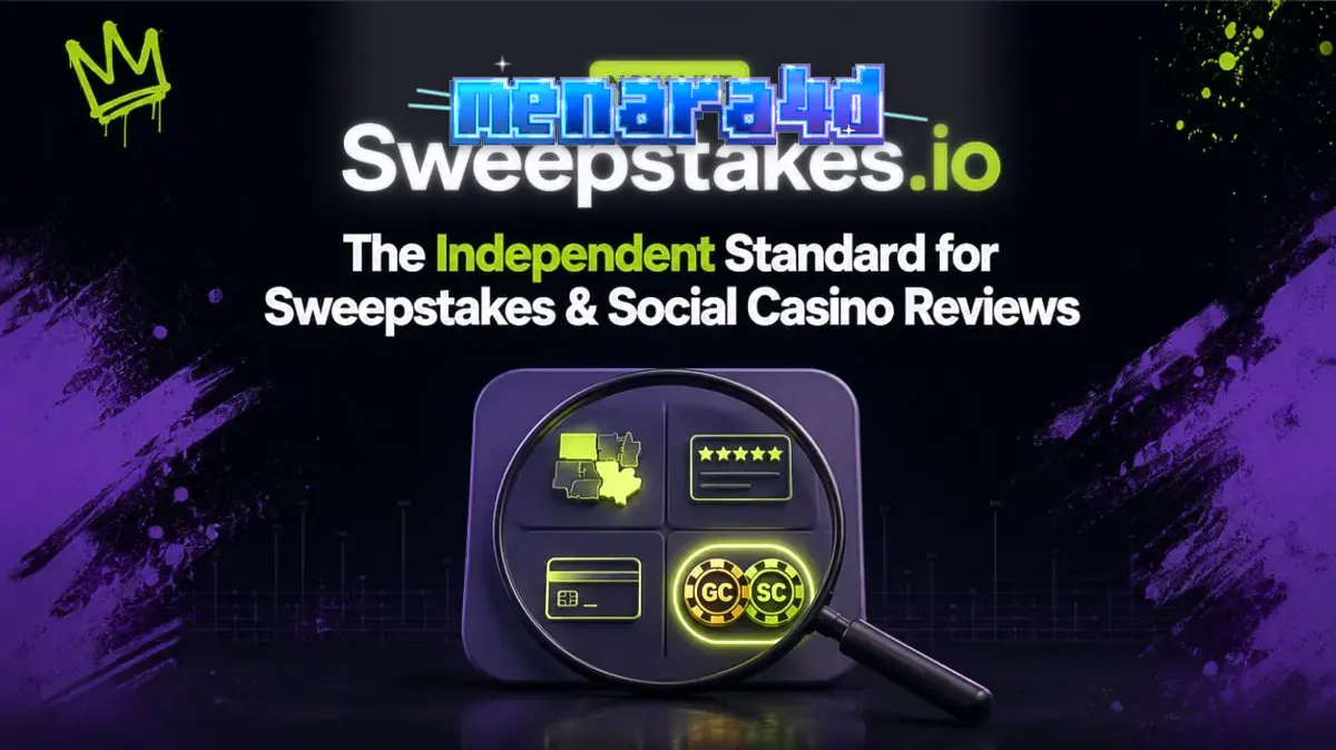 Antarmuka platform perbandingan kasino Sweepstakes.io